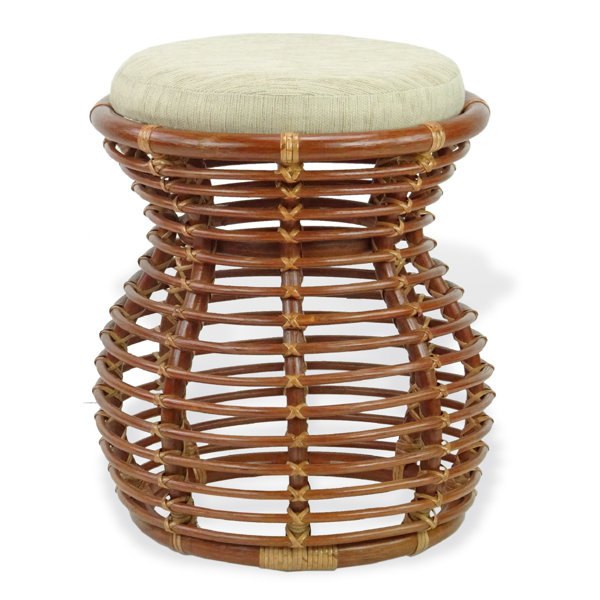 Rattan discount vanity stool